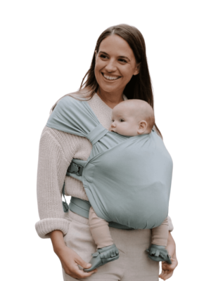 Boba Bliss nešioklė sea mist sertifikuota nešioklė patogi nešioklė sveika klubams nešioklė žindymas su nešiokle Mylu.lt kūdikių nešiojimas