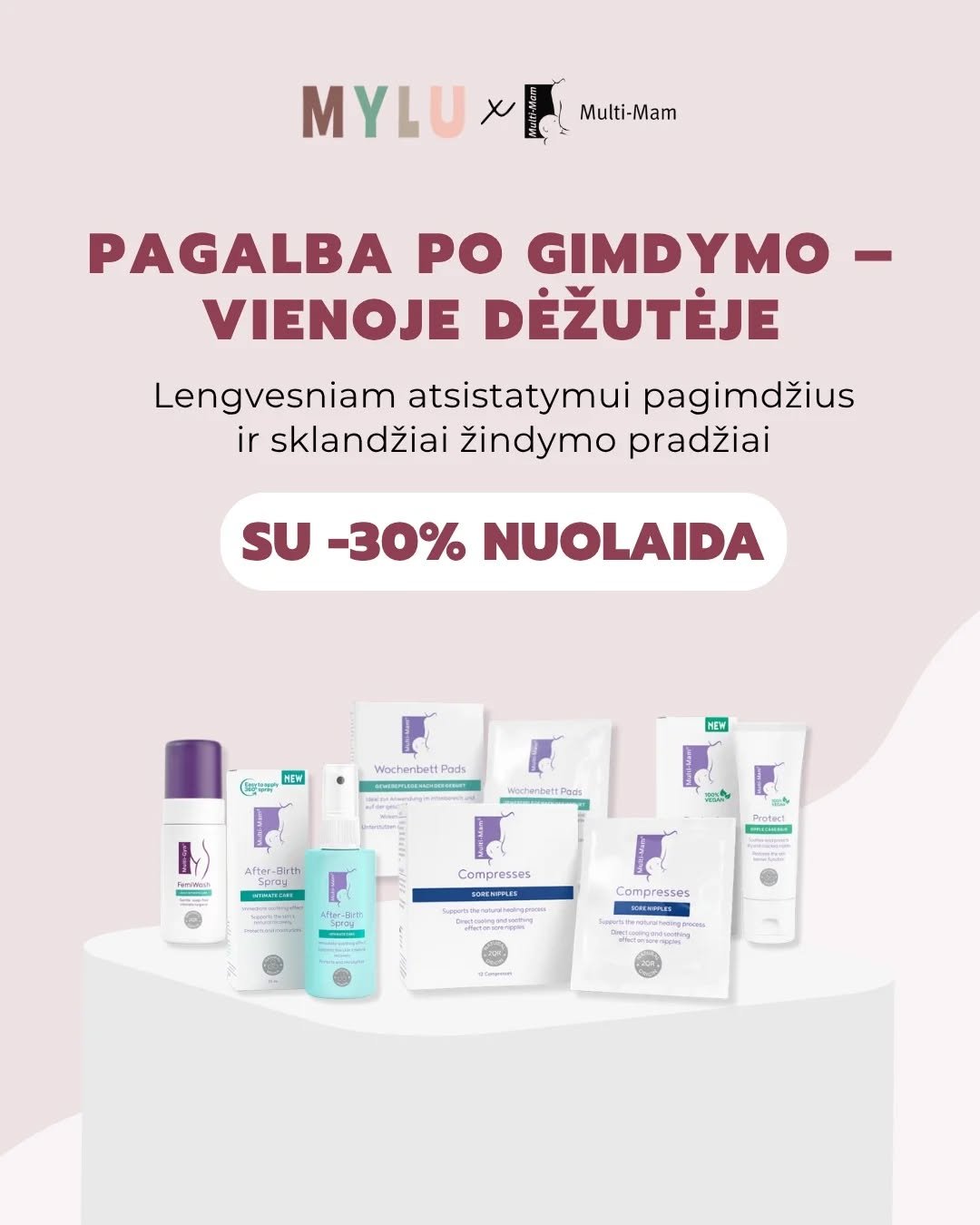 💛 Naujagimis jau apkabintas... O mama? Nepamiršta!
Nors mažylis dabar – jūsų pasaulio centras, mes primename: mama irgi verta ypatingo dėmesio! ✨
Todėl tik iki mėnesio galo Mylu.lt kartu su Multi-Mam ir Multi-Gyn pasirūpino švelniu mamos atsistatymu po gimdymo. 💪🌷
Sukūrėme 3 rinkinius po gimdymo, kuriuose:
🧴 Ramybė speneliams (nes žindymas – ne visada kaip iš rašto)
💦 Švelni higiena ir komfortas ten, kur to labiausiai reikia
💨 Gijimas greičiau ir lengviau
Liko vos kelios dienos, kai šiems rinkiniams taikome -30 % nuolaida tik www.mylu.lt!
👉 Išsirinkite ir pasirūpinkite ne tik mažyliu, bet ir savimi, nes jūsų gerovė – irgi meilės forma.
Prekių kiekis ribotas. Pasiūlymas galioja iki 06.30.
#MyluMama #PoGimdymo #MamaIrgiSvarbi #MultiMam #MultiGyn #MyluRinkiniai #PagalbaPoGimdymo #PrieziuraPoGimdymo #mylult