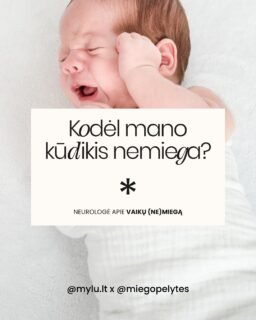 NEUROLOGĖ APIE MIEGĄ. Kai sakome „kūdikis nemiega“, dažnai lyginame jį su… suaugusiuoju. O čia ir prasideda visas chaosas. 🙂

👩‍⚕️Vaikų neurologės, socialinės pediatrės Karolinos Liaušienės požiūriu, kūdikio miegas nėra „netvarkingas" – jis tiesiog nebrandus. Daug judesio, trumpi ciklai, dažni prabudimai nėra ženklas, kad „kažkas negerai“. Dažniausiai tai tik rodo, kad smegenys dar mokosi miegoti.

🤷‍♀️Todėl neurologo konsultacijose dažnai paaiškėja ne miego trūkumas, o… per aukšti lūkesčiai.

Kai suskaičiuojamas visas paros miegas (taip, ir tas, kur „ant rankų“, ir tas „žindant“), vaizdas pasidaro dauuug ramesnis.

Trumpai?

👉 Daug prabudimų ≠ blogas miegas
👉 „Nemiega“ dažnai reiškia „miega ne taip, kaip tikėjomės“

Ir tai – ne problema. Tai biologija! 🧠💤

Daugiau apie mažylių miegą iš neurologės pozicijos skaitykite mylu.lt straipsnyje „Kūdikio miegas neurologo akimis: kas normalu, o kada verta sunerimti“.

O jei norisi geresnio supratimo, kas yra būdinga naujagimio miegui pirmais 4 gyvenimo mėnesiais, verta peržiūrėti seminarą „Pirmųjų mėnesių kūdikio miegas (0-4 mėn.)“, kurį taip pat rasite www.mylu.lt (ar per nuorodą bio).

- Dovilė 🤍
⠀
#miegopelytes #miegopelytės #neurologėapiemiegą #neurologe #motinyste #naujagimis #naujagimiomiegas #kudikiomiegas #dienotvarkė #tėvystė #motinystė #vaikas #kūdikis #miegas #kūdikiomiegas #miegopokyčiai
