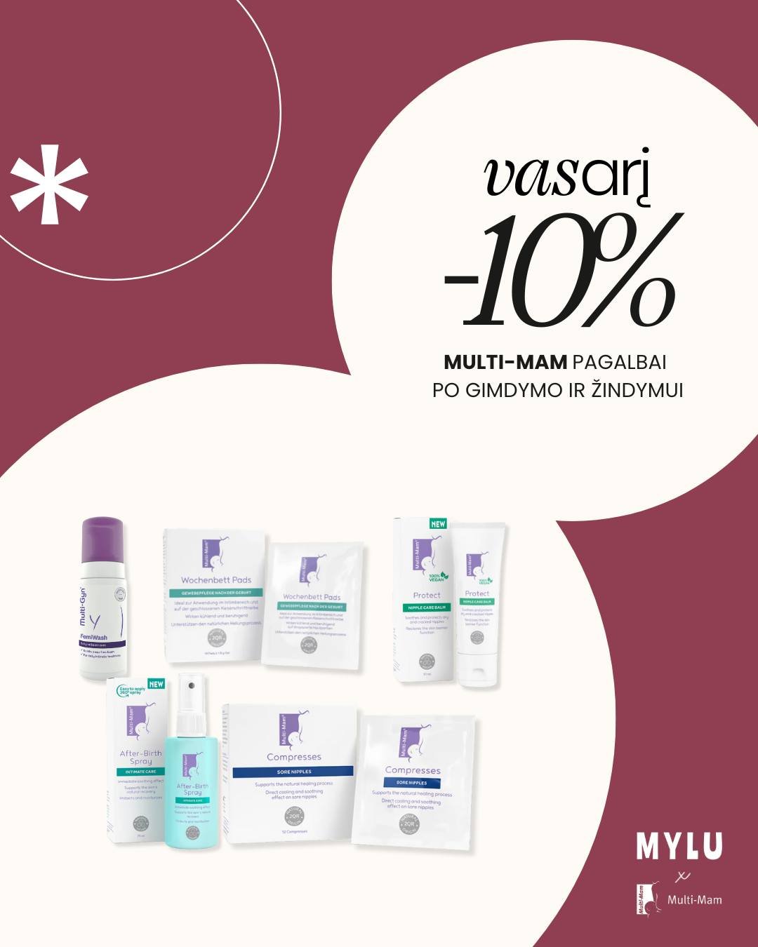 Kūdikis jau čia. 💛 Viskas sukasi apie jį. O mes tyliai primename – mama irgi svarbi.
Vasaris Mylu.lt yra skirtas sklandžiam gimdymo pasiruošimui – be skubėjimo, be spaudimo, su daug švelnumo. ✨
Visą mėnesį gaukite –10 % nuolaidą Multi-Mam ir Multi-Gyn mamos higienos prekėms, kurios padeda:
🌷 jaustis švariai ir komfortiškai jautriausiose vietose
🌷 palaikyti natūralų gijimą po gimdymo
🌷 pasirūpinti savimi net tada, kai visas dėmesys – mažyliui
Nes atsistatymas po gimdymo – ne prabanga. Tai būtinybė ir meilės sau forma. 🤍
👉 Atraskite mamos higienos prekes su –10 % nuolaida visą vasarį www.mylu.lt
Prekių kiekis ribotas. Pasiūlymas galioja iki 02.28.
#MyluMama #PoGimdymo #MamaIrgiSvarbi #MamosHigiena #AtsistatymasPoGimdymo #SvelniPrieziura #MyluLt #MultiMam #MultiGyn #TrimbLietuva