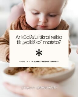 „VAIKIŠKAS“ MAISTAS. Kai pradedame primaitinimą, labai lengva patikėti, kad kūdikiui reikia VISKO specialaus: košių, užkandžių, specialių produktų.

🍛Bet realybėje paprastumas dažnai laimi.

Karuselėje – apie tai, kada tie „vaikiški“ produktai tikrai praverčia, o kada jų visiškai nereikia. 💛

- Živilė 🤍 @dietistezivile

#vaikomityba #primaitinimas #kūdikiomityba #vaikumityba #dietistėpataria #mylu #mylult #tevyste #motinyste #tevai #maistas #mylu #mylult #dietistezivile #myluseminarai