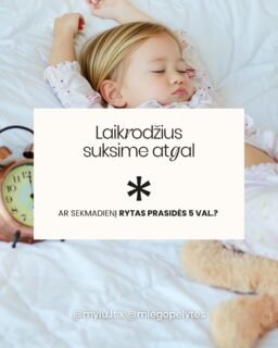 ŽIEMOS LAIKAS NE UŽ KALNŲ! Patikėkit, iš patirties gerai žinau,  kad žiemos laiko persukimas kelia siaubą visiems tėvams, kurių namuose rytas JAU ir taip prasideda gerokai anksčiau nei norėtųsi!

⏰Tai argi nuo dabar 6 val. prasidedanti diena dabar prasidės 5 val.? Ir ne, ankstyvesnis miego laikas šioje situacijoje nelabai džiugina. Žinau.

Tik ar iš viso verta ruoštis laiko persukimui iš anksto?

👉 BRAUKITE Į ŠONĄ ir sužinokite karuselėje.

O ar jūsų namuose jau vyksta pasiruošimas laiko persukimui?

- Dovilė 🤍

Kad geriau suprastume | @mylu.lt

#miegopelytes #kudikis #laikopersukimas #ziemoslaikas #ziemoslaikoivedimas #mama #motinyste #laukiuosi #nestumas #vaikas #miegas #kudikiumiegas #vaikumiegas #miegokonsultacijos #mylult #mylu