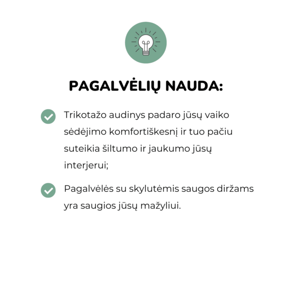 Childhome Lambda ir Evosit maitinimo kėdutės pagalvėlės Evosit maitinimo kėdutė kūdikio primaitinimas sveika vaikų mityba maitinimo kėdė