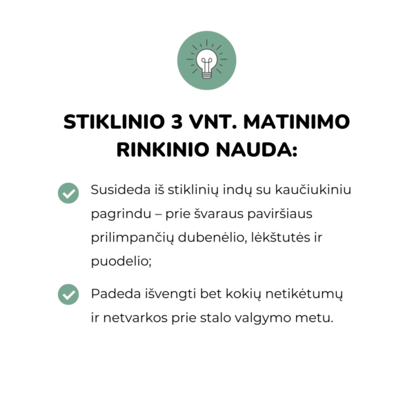 Beaba stiklinis maitinimo rinkinys (3 vnt) kūdikių primaitinimas kūdikio mityba primaitinimo pradžia vaiko mityba sveika mityba