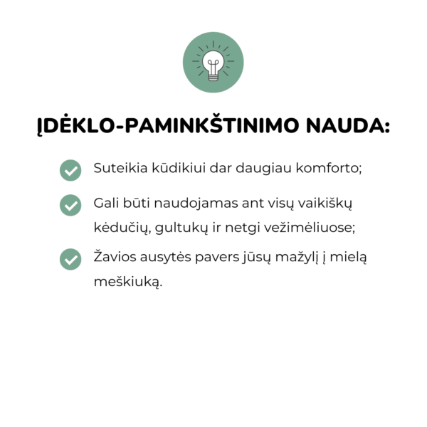 Childhome universalus įdėklas-paminkštinimas, Teddy įdėklas evosit kėdutei paminkštinimas evosit kėdutei vaiko maitinimas primaitinimas