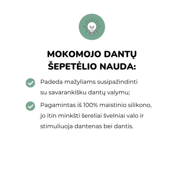 Mushie mokomasis dantų šepetėlis - žvaigždutė kūdikio dantų priežiūra Mylu.lt dantų šepetėliai kūdikiams kūdikio higiena