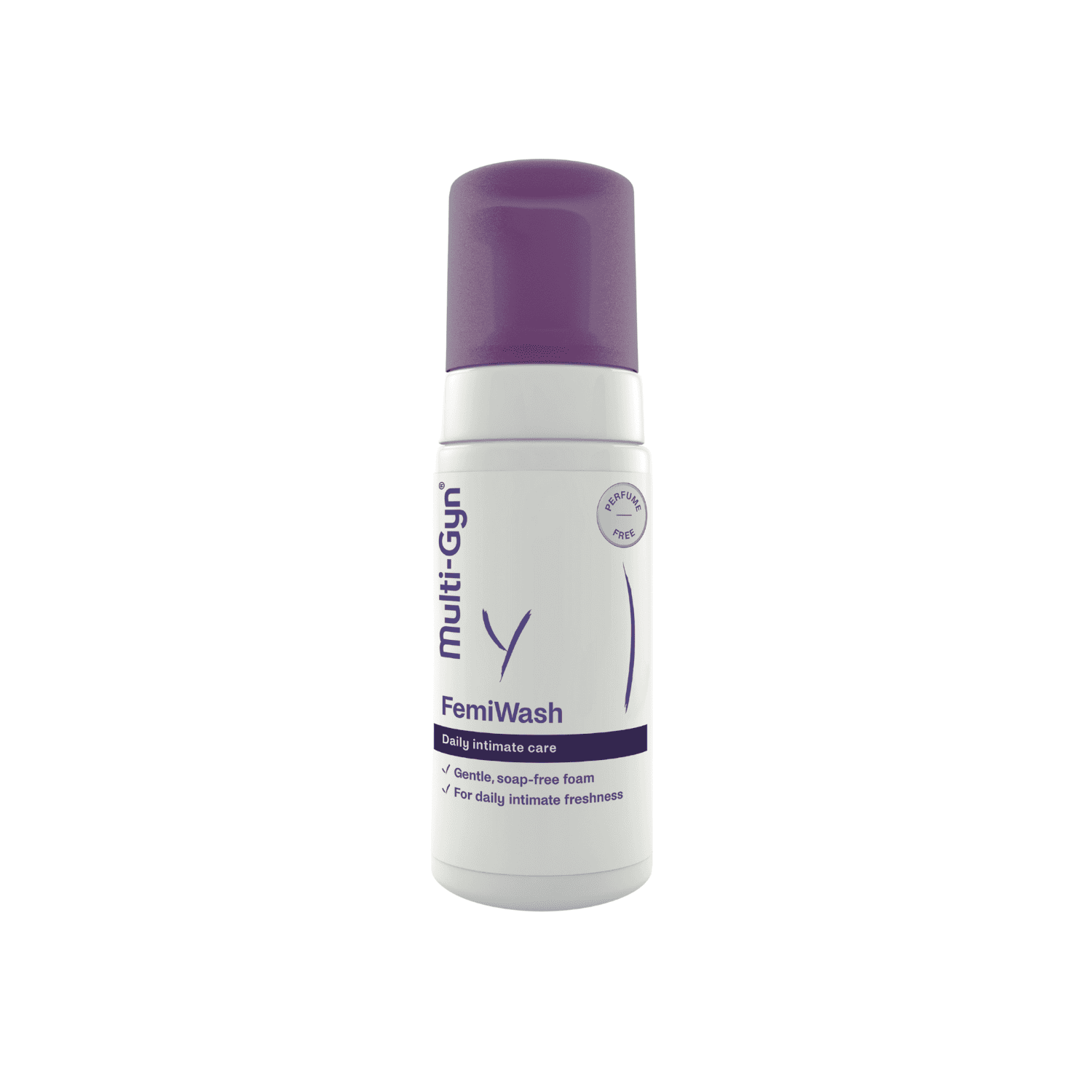 Multi-Gyn FemiWash prausiklis, 100ml imtymios higienos prausiklis itin švelnus prausiklis 2QR kompleksas prausimosi putos be muilo imtymos higienos flora Myu.lt kosmetika mamos imtymi higiena