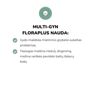 Multi-Gyn FloraPlus priešgrybelinis makšties gelis su prebiotikais, 5x5ml makštie smielinis grybelis moters higiena