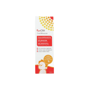 PoxClin CoolMouse vėsinamosios putos vėjarapių simptomams lengvinti, 100 ml vėjaraupiai niežėjimas