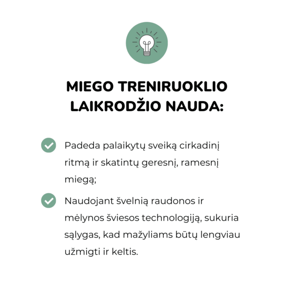 Purflo® miego treniruoklis laikrodis „Snoozee“ vaiko laikrodis melatonino gamyba mėlyna šviesa raudona šviesa vaiko miegas 2 Purflo® miego treniruoklis laikrodis „Snoozee“ vaiko laikrodis melatonino gamyba mėlyna šviesa raudona šviesa vaiko miegas