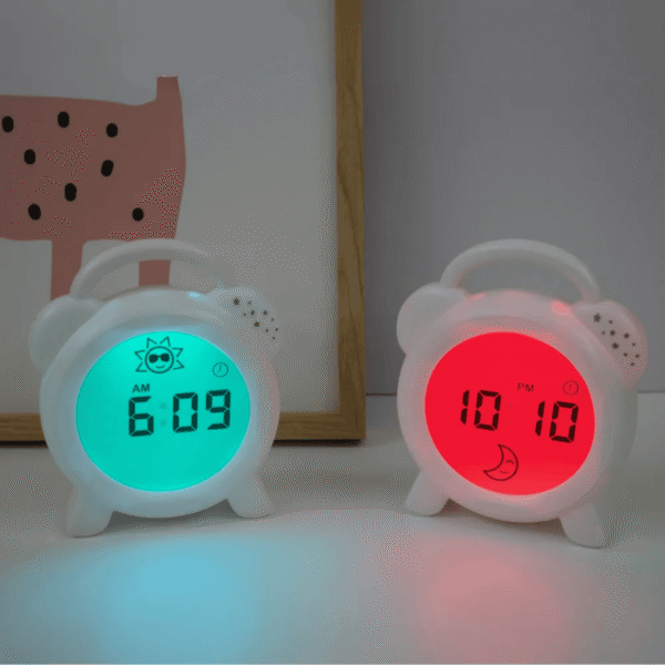 Purflo® miego treniruoklis laikrodis „Snoozee“ vaiko laikrodis melatonino gamyba mėlyna šviesa raudona šviesa vaiko miegas 5 Purflo® miego treniruoklis laikrodis „Snoozee“ vaiko laikrodis melatonino gamyba mėlyna šviesa raudona šviesa vaiko miegas