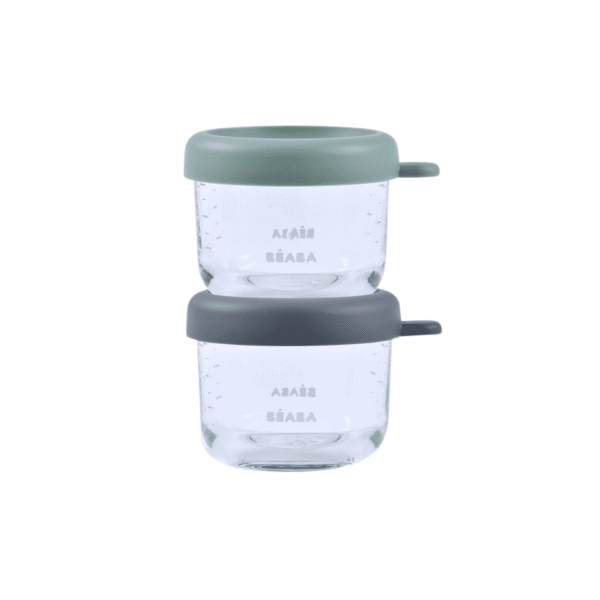 Beaba stiklinių indelių rinkinys ( 150 ml) primaitinimas vaiko mityba maisto ruošimas kūdikiui maisto vaikams gaminimas