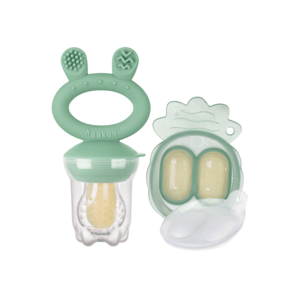 Haakaa šviežio maisto maitintuvas Mini kombo naujagimio žindymas kūdikio žindymas kūdikio primaitinimas kieto maisto maitintuvas mamos pieno maitintuvas Mylu.lt produktai žindymui