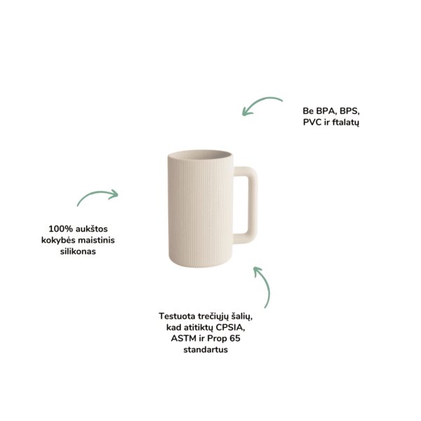 Mushie vonios puodelis mushie skalavimo puodelis Mylu.lt kūdikio higiena vaikų higiena puodelis voniai