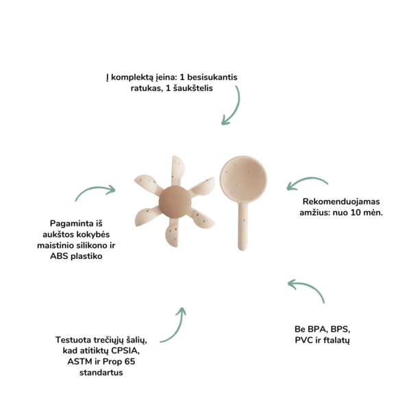 Mushie vonios žaislas vandens malūnėlis Mylu.lt kūdikio lavinimas vaiko lavinimas vonios žaislai vaikams žaidimas vonioje