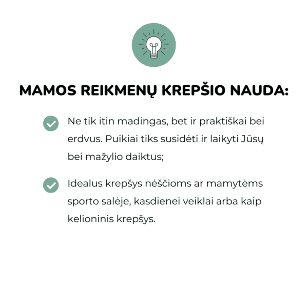 Beaba mamos rankinė, Puffy Paris paasiruošimas gimdymui talpus krepšys mamai