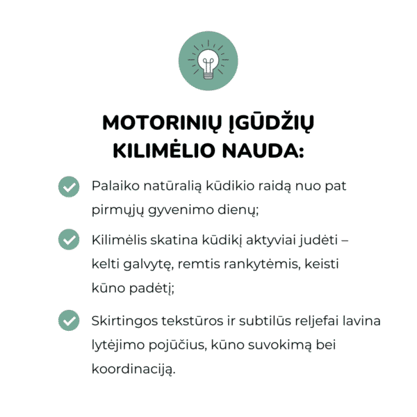 Beaba motorinių įgūdžių kilimėlis Play & Life kilimėlis kūdikiams kilimėlis motorinei raidai kūdikio raida Mylu.lt