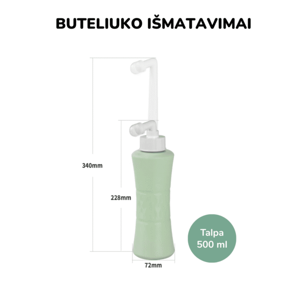 Haakaa intymios higienos prausimosi buteliukas PeriCleanse, 500 ml tarpvietės higiena po gimdymo tarpvietės priežiūra po gimdymo gimdymas