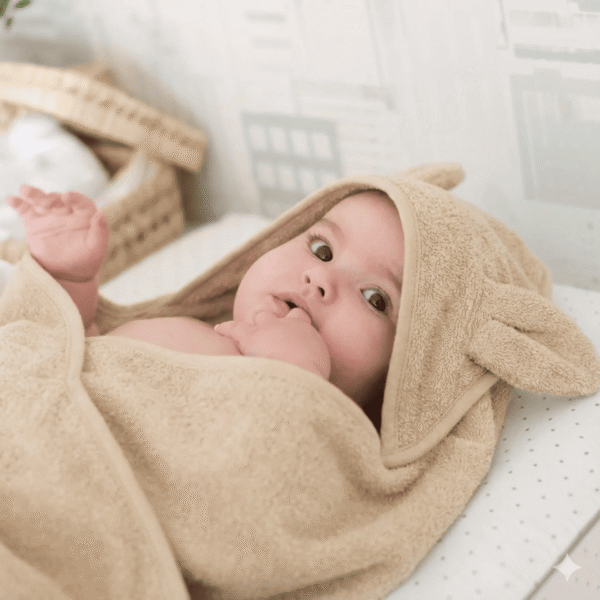 Summerville kūdikio rankšluostis su gobtuvu kūdikio higiena vonios ritualai ekologiško medvilnės rankšluotis kūdikiams kūdikio rankšluostis