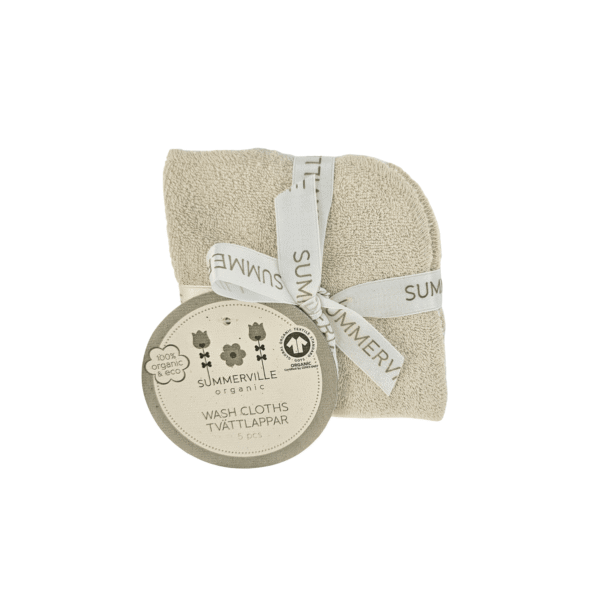 Summerville organinės medvilnės šluostės, 5 vnt.