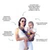 Momsilk nešioklė - sėdynė Momswing (8 - 20 kg) kūdikio nešioklė vaiko nešioklė saugi nešioklė kūdikiui patogi nešioklė kokybiška nešioklė
