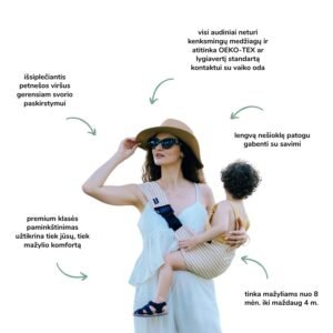 Momsilk nešioklė - sėdynė Momswing (8 - 20 kg) kūdikio nešioklė vaiko nešioklė saugi nešioklė kūdikiui patogi nešioklė kokybiška nešioklė