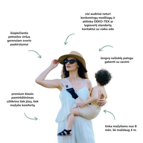 Momsilk nešioklė - sėdynė Momswing (8 - 20 kg) kūdikio nešioklė vaiko nešioklė saugi nešioklė kūdikiui patogi nešioklė kokybiška nešioklė
