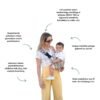 Momsilk nešioklė - sėdynė Momswing (8 - 20 kg) kūdikio nešioklė vaiko nešioklė saugi nešioklė kūdikiui patogi nešioklė kokybiška nešioklė
