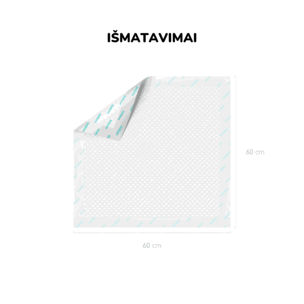 Baboo AirComfort vienkartiniai pervystymo paklotai, 60x60 cm, 20 vnt. kūdikio priežiūria naujagimio higiena kūdikio kraitelis