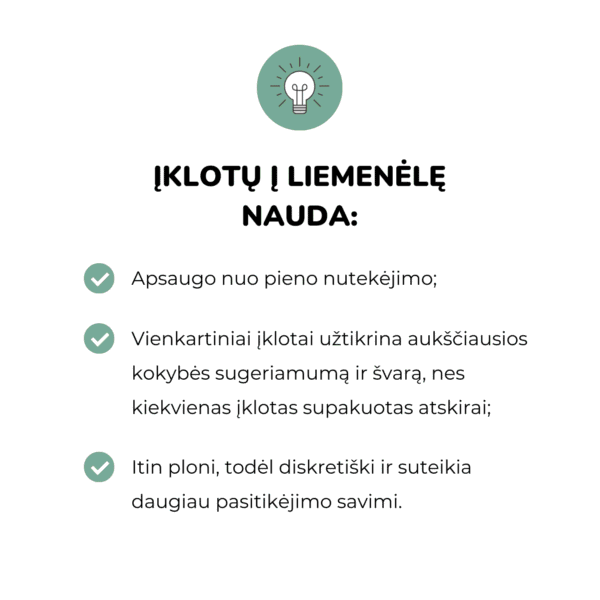 Baboo Premium įklotai į liemenėlę, 60 vnt. klotai žindant pagalba žindant kūdikio žindymas