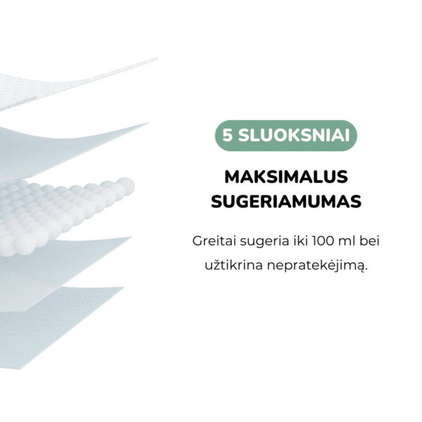 Baboo įklotai į liemenėlę, 120 vnt. įklotai žindant pagalba žindant kūdikio žindymas
