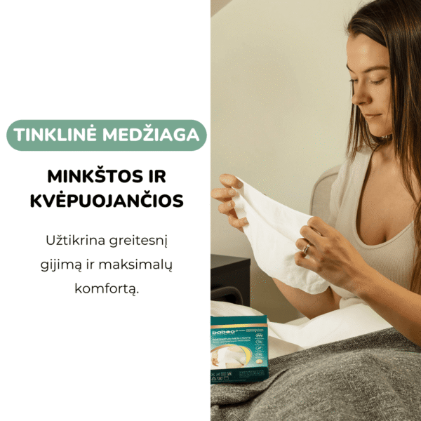 Baboo kelnaitės po gimdymo (2 vnt.), M dydis mamos priežiūra po gimdymo pagalba po gimdymo pogimdyminės kelnaitės