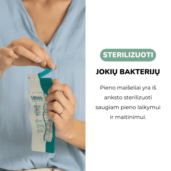 Baboo maišeliai mamos pienui laikyti, 25 vnt, 250 ml maišeliai pieno saugojimui Mylu.lt patarimai žindymui pieno nutraukimas pagalba žindymui