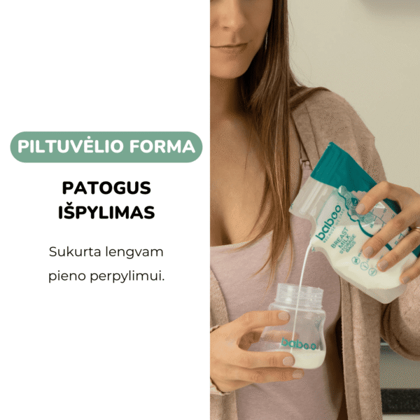 Baboo maišeliai mamos pienui laikyti, 25 vnt, 250 ml maišeliai pieno saugojimui Mylu.lt patarimai žindymui pieno nutraukimas pagalba žindymui